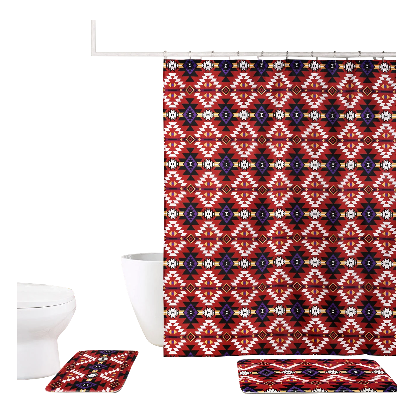 Shower Curtain & Mat Bathroom Set (Final Clearance)